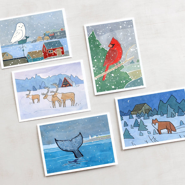 Winter Animal Card Set IV