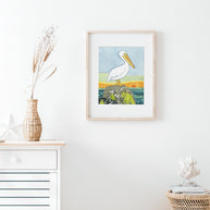 White Pelican Print