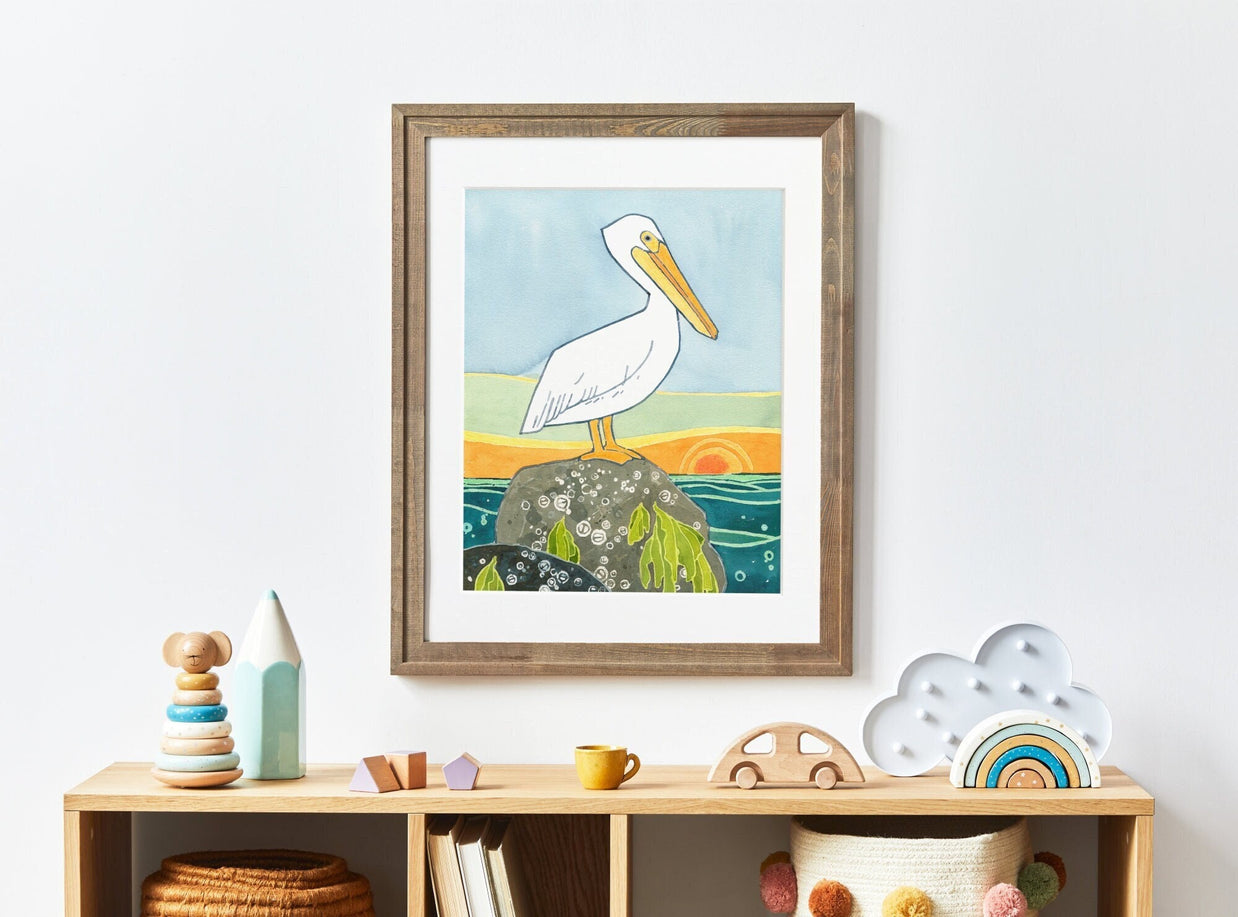 White Pelican Print