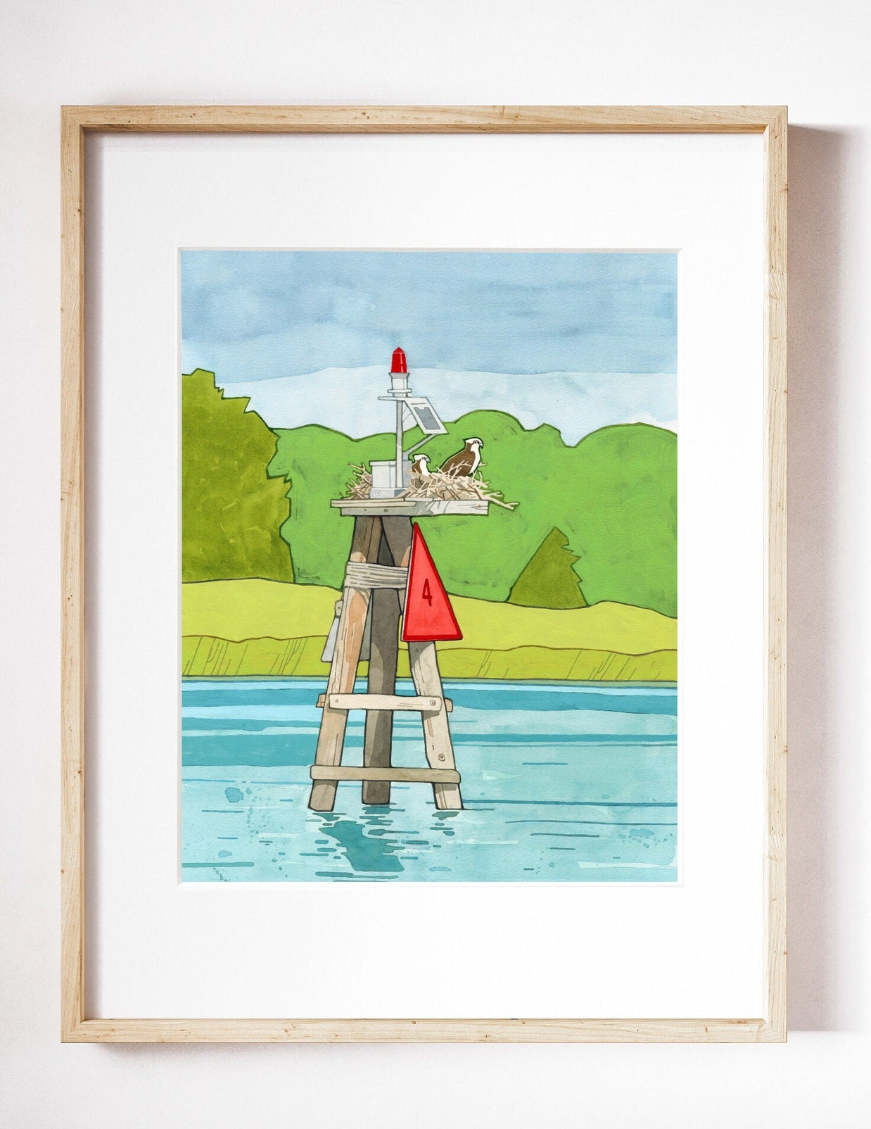Osprey Nest Channel Marker Print