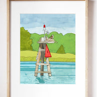 Osprey Nest Channel Marker Print