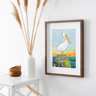 White Pelican Print