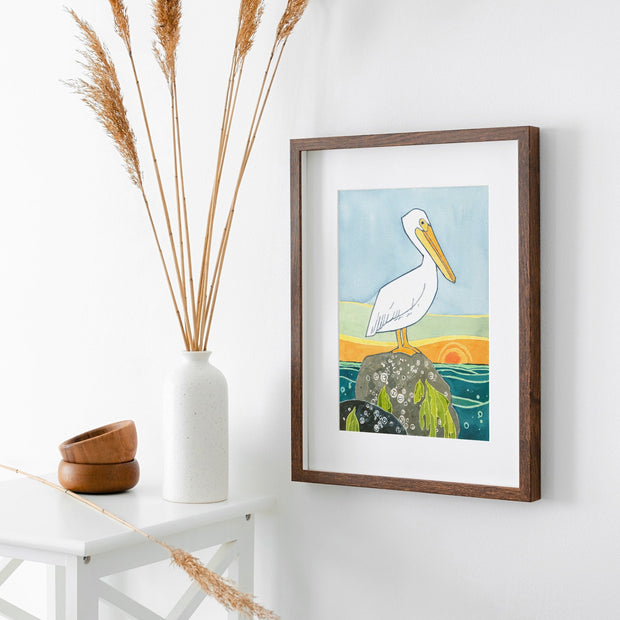 White Pelican Print