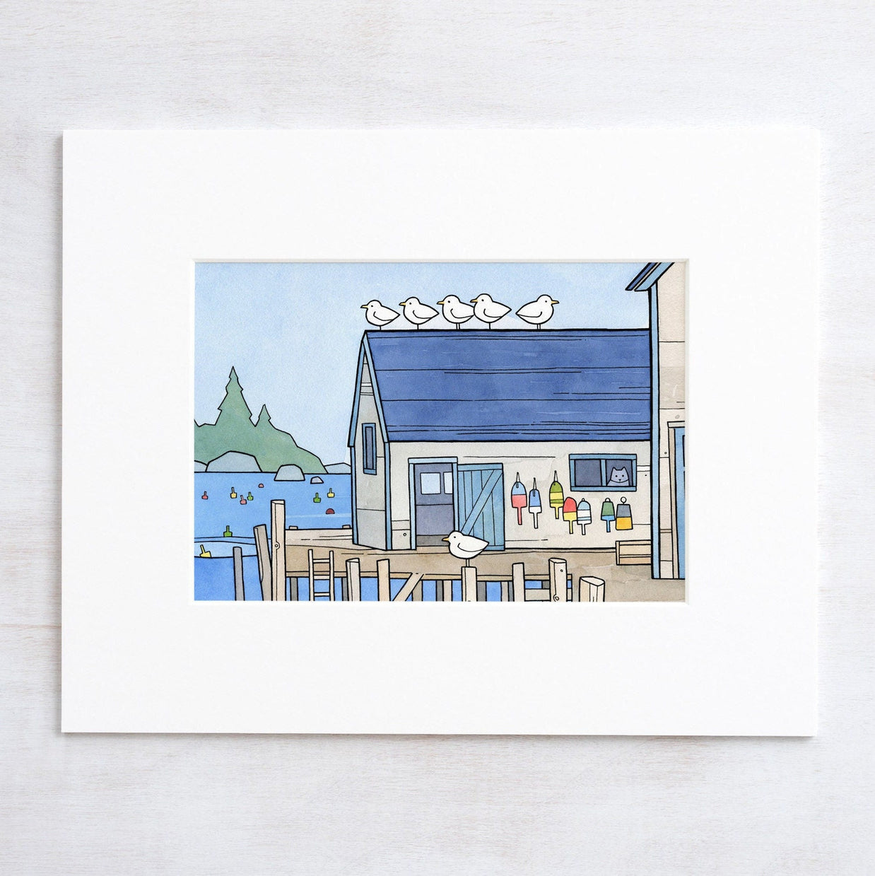 Lobster Dock Art Print
