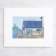 Lobster Dock Art Print