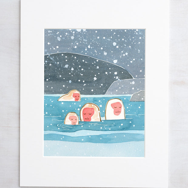 Japanese Snow Monkeys Print