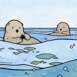 Sea Otters Print