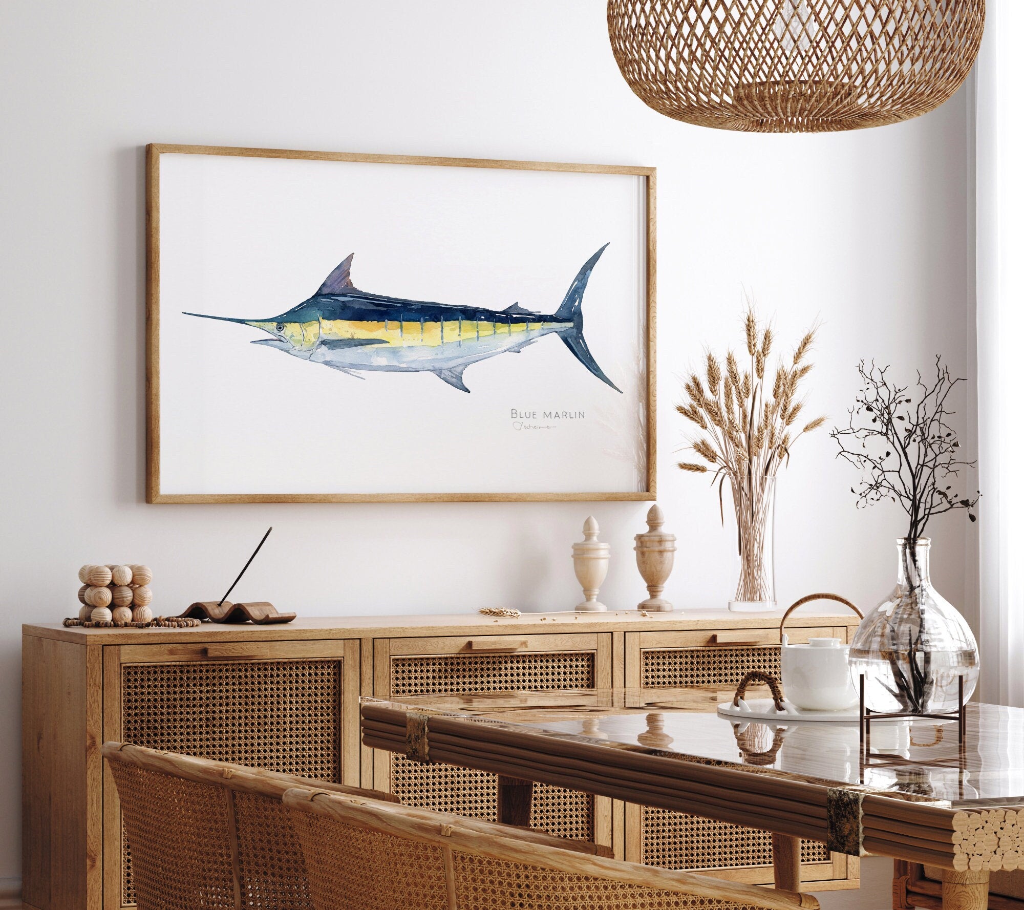 Blue Marlin Print