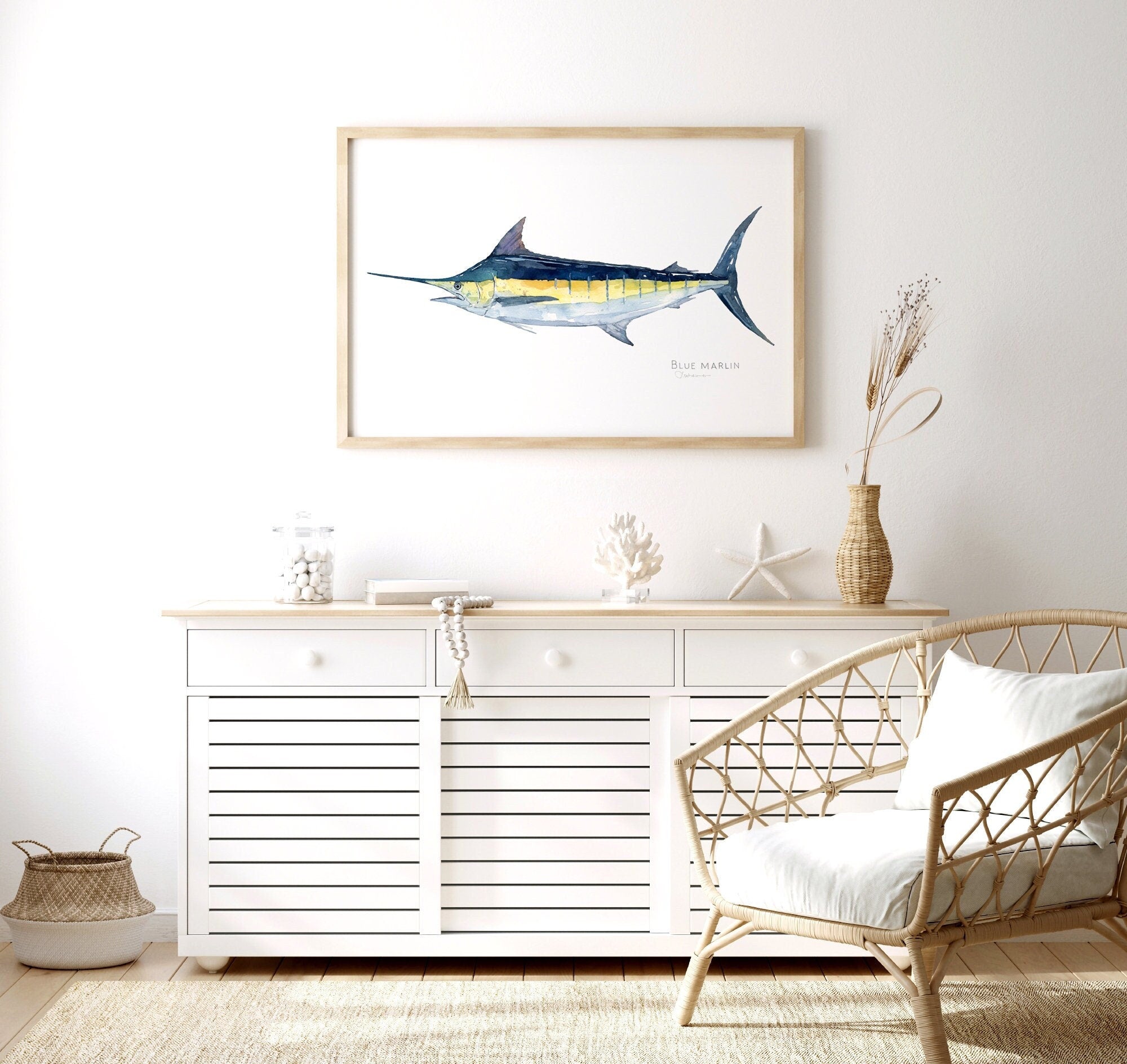 Blue Marlin Print