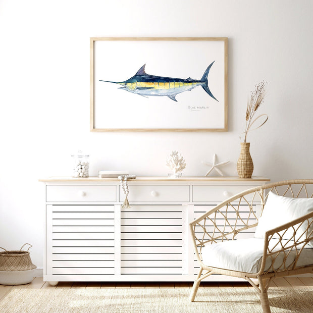 Blue Marlin Print