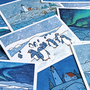 Illustrated Animal Christmas Card Set I