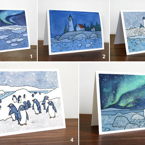 Illustrated Animal Christmas Card Set I