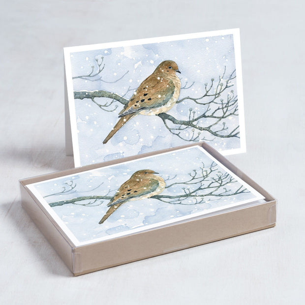 Mourning Dove in Snow Card Set