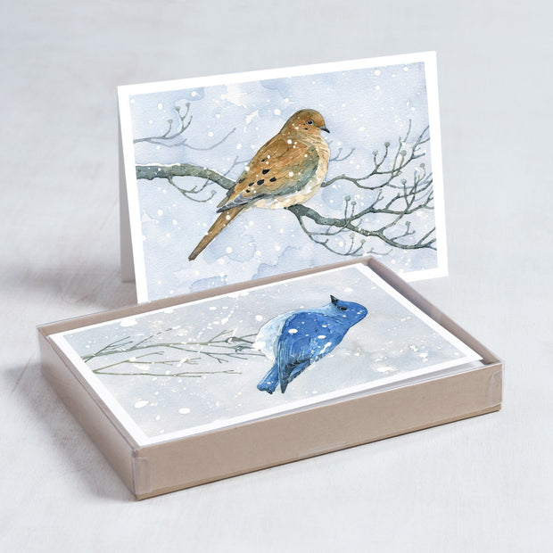 Winter Birds Watercolor Card Set II