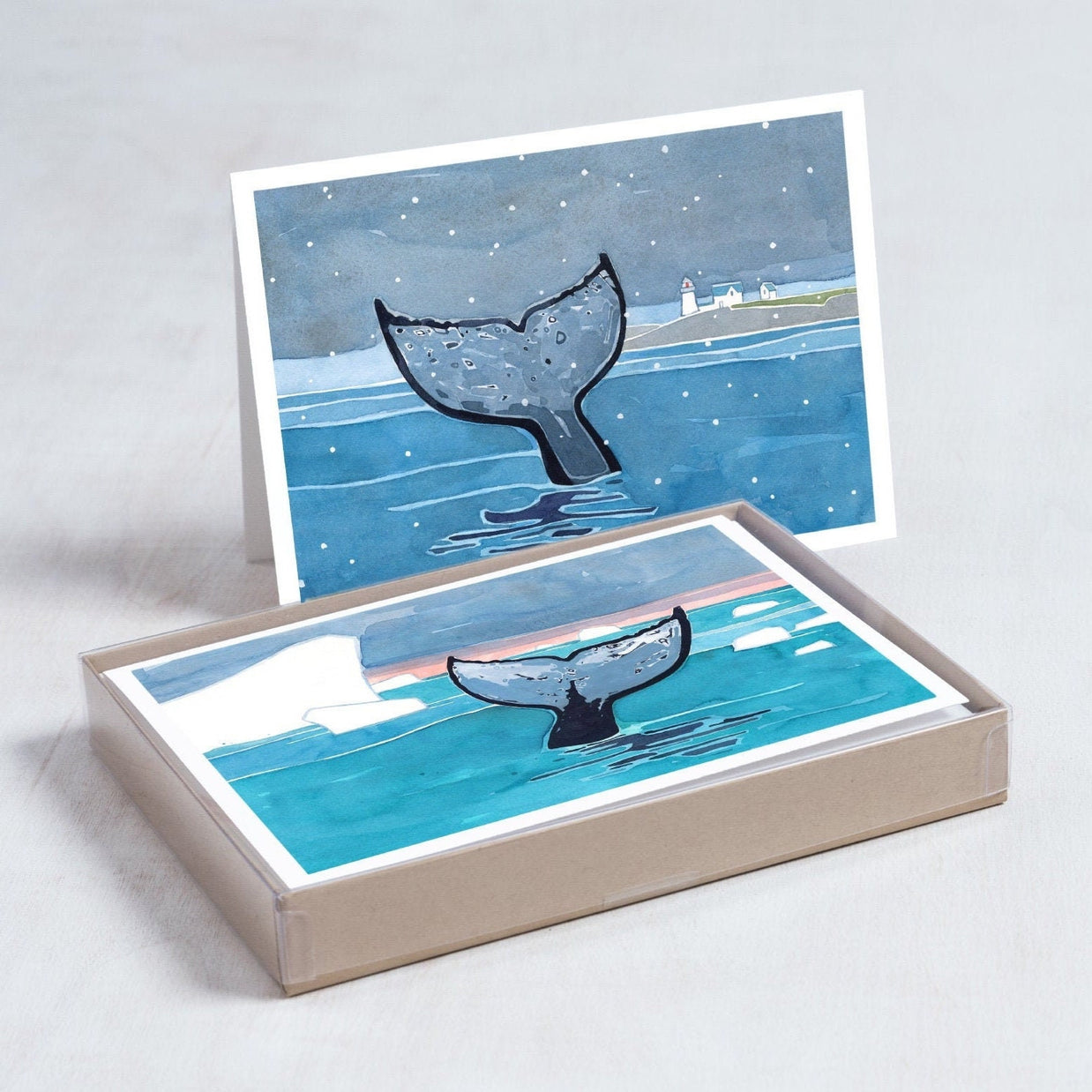 Whale Tails Holiday Card Set