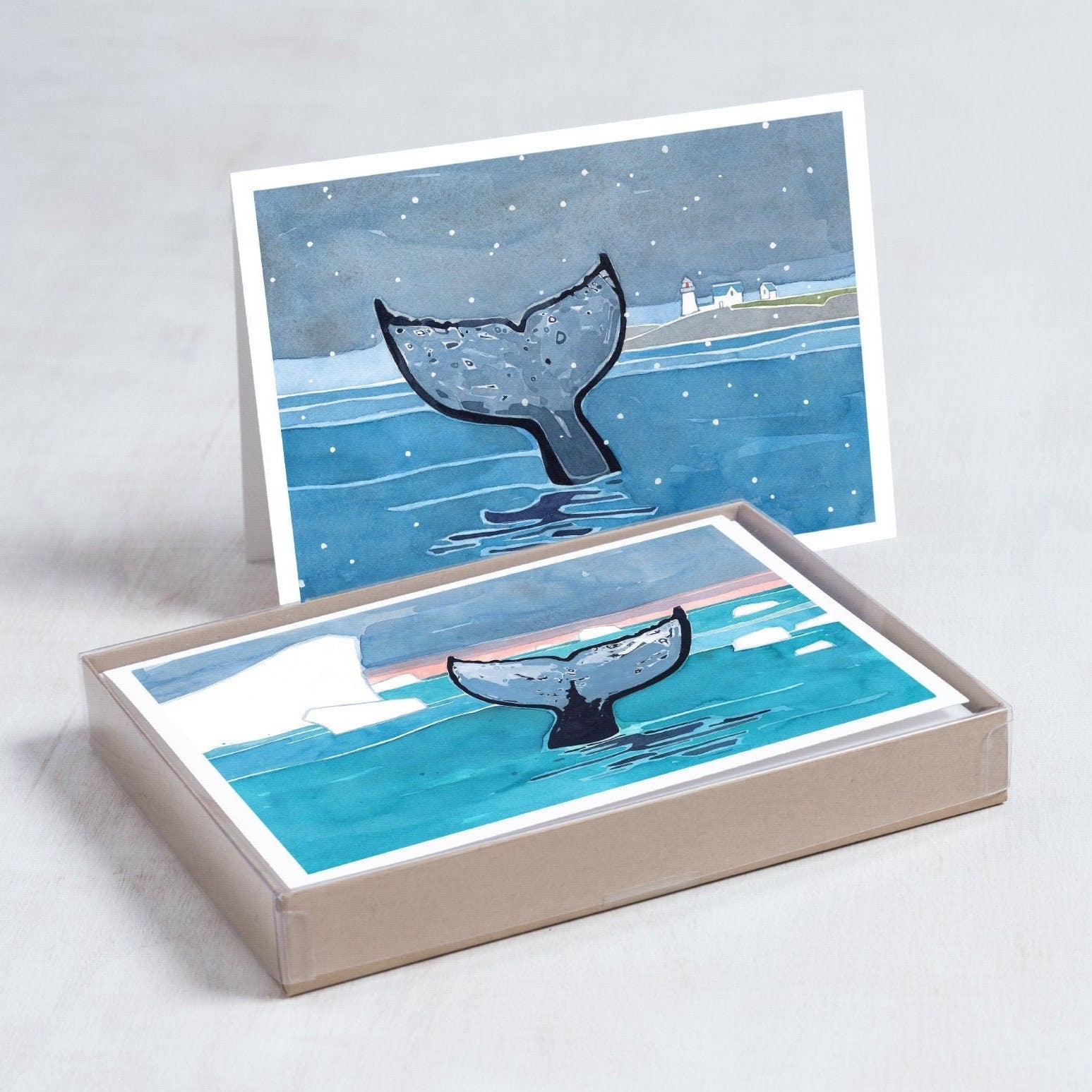 Whale Tails Holiday Card Set
