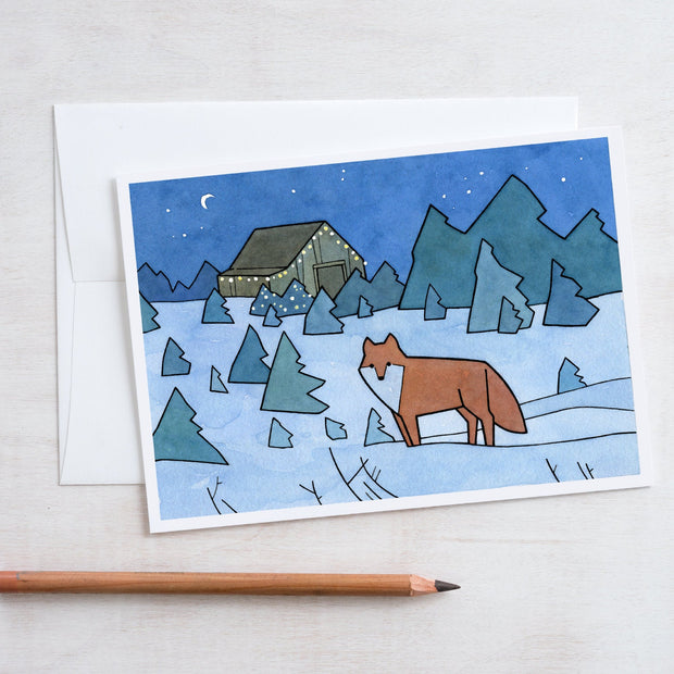 Red Fox Christmas Card