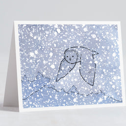 Owls Christmas Holiday Card Set II