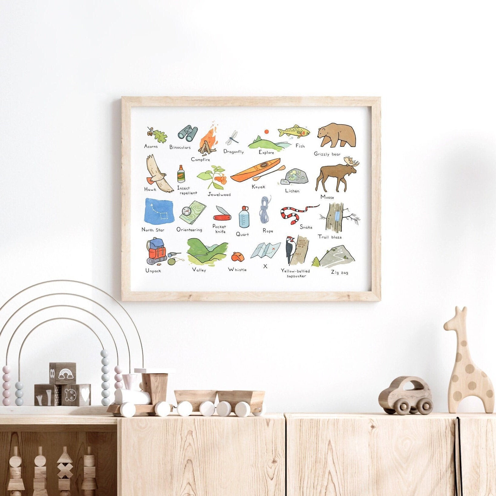 Camping ABC Chart Print