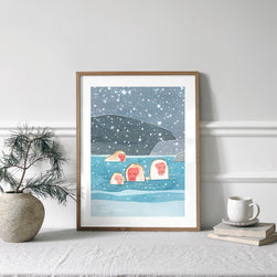 Japanese Snow Monkeys Print