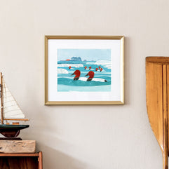 Canvasbacks Ducks in Winter Print