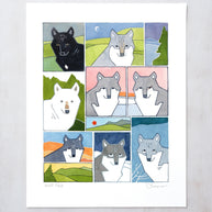 Wolf Pack Art Print