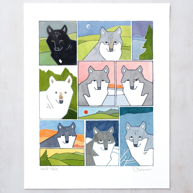 Wolf Pack Art Print