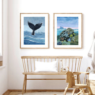 Whale Tail Ocean Print
