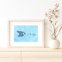 Diving Puffin Watercolor Art Print