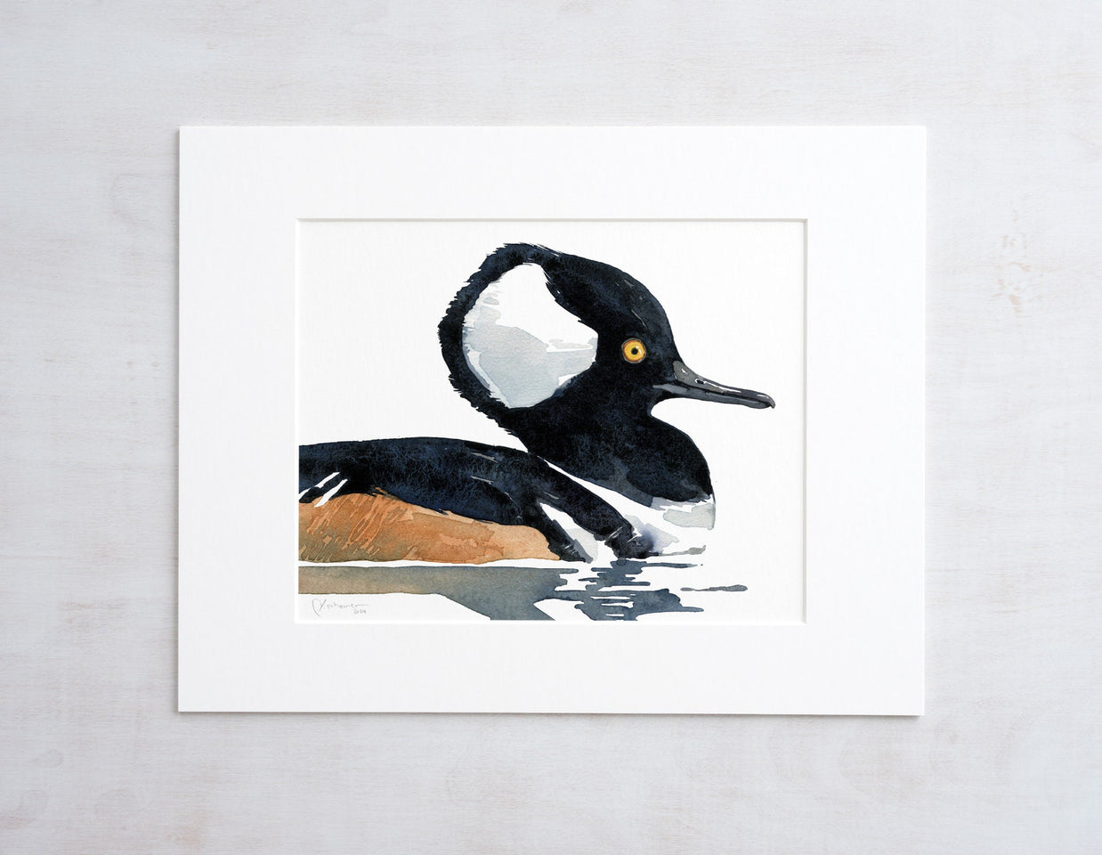Hooded Merganser Duck Print