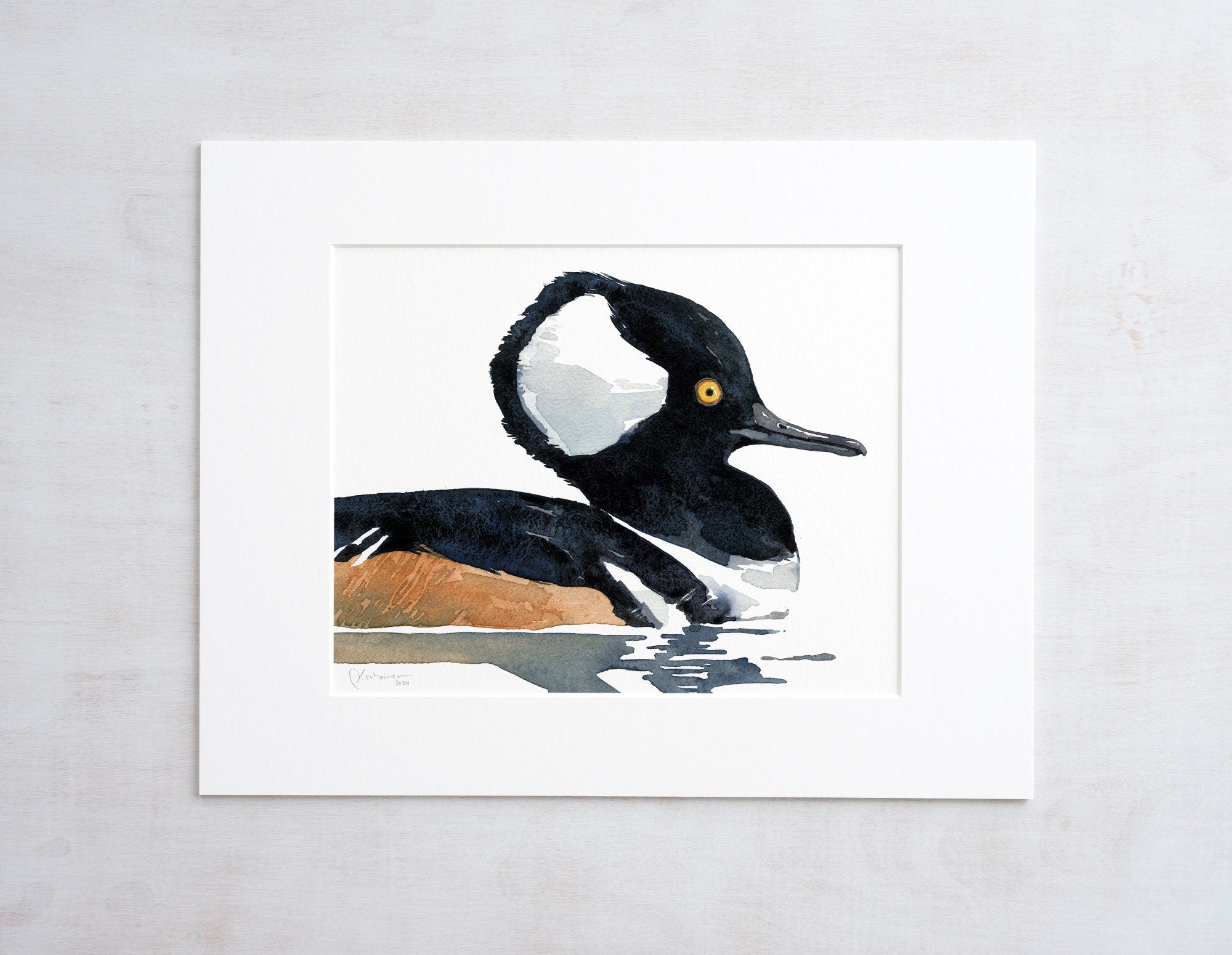 Hooded Merganser Duck Print