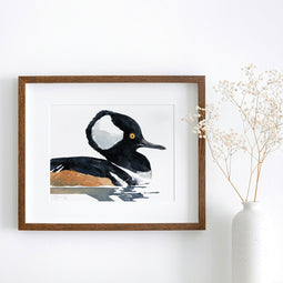 Hooded Merganser Duck Print