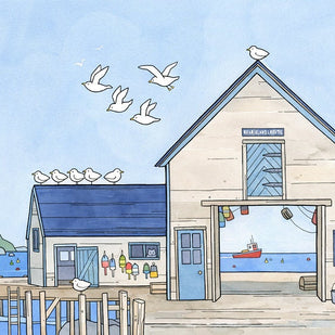 Lobster Fishing Dock Maine Fishing Town