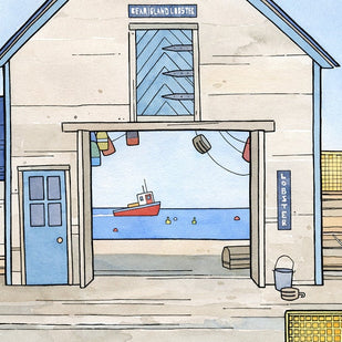 Lobster Fishing Dock Maine Fishing Town