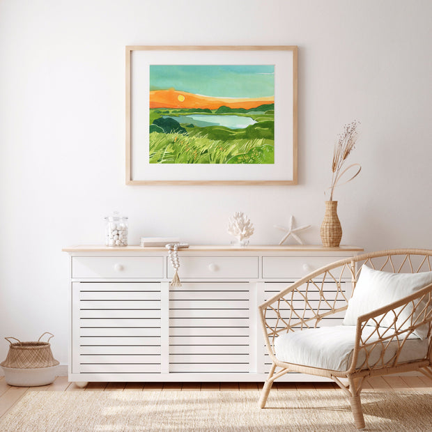 Saltmarsh Sunset Landscape Print