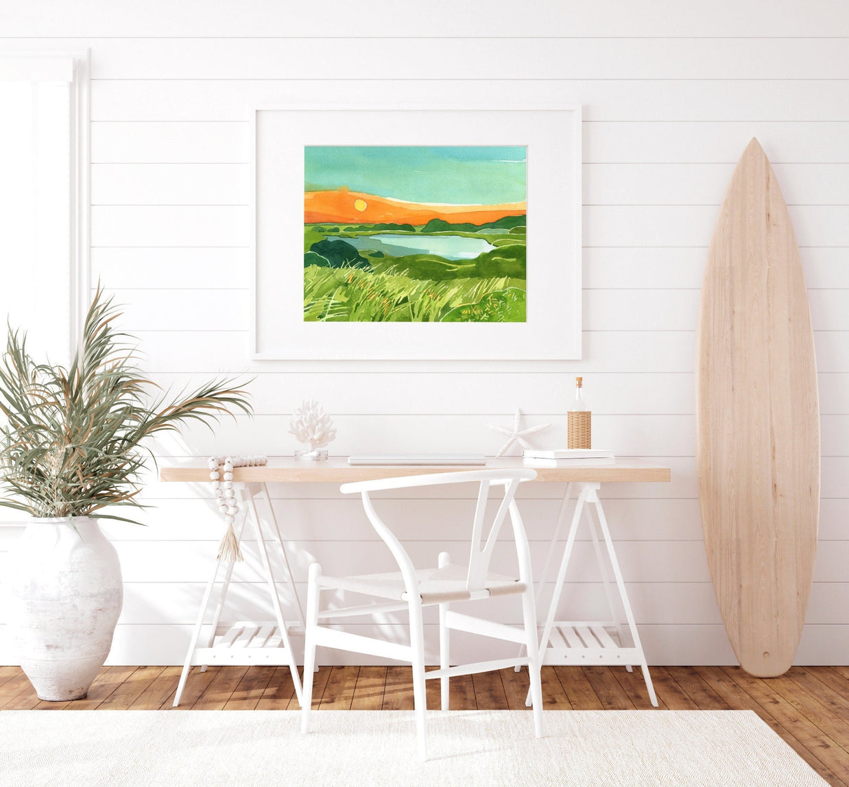 Saltmarsh Sunset Landscape Print