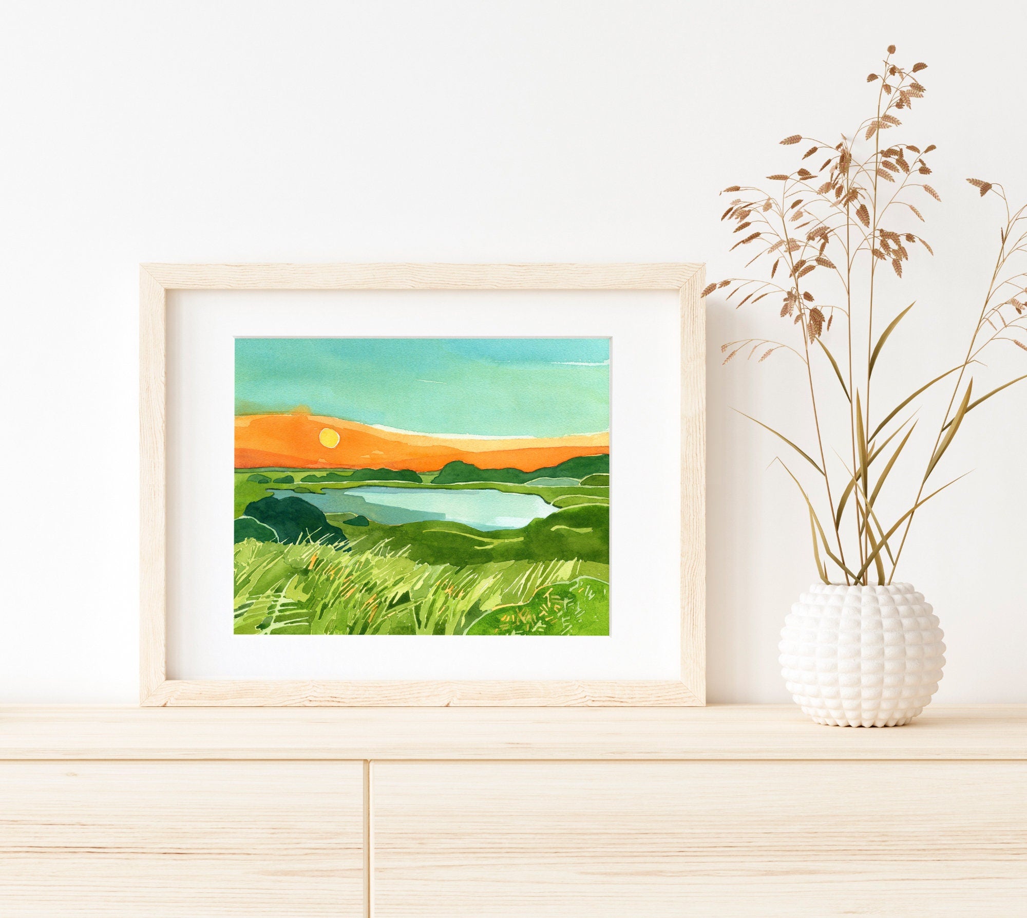 Saltmarsh Sunset Landscape Print