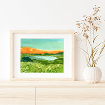 Saltmarsh Sunset Landscape Print