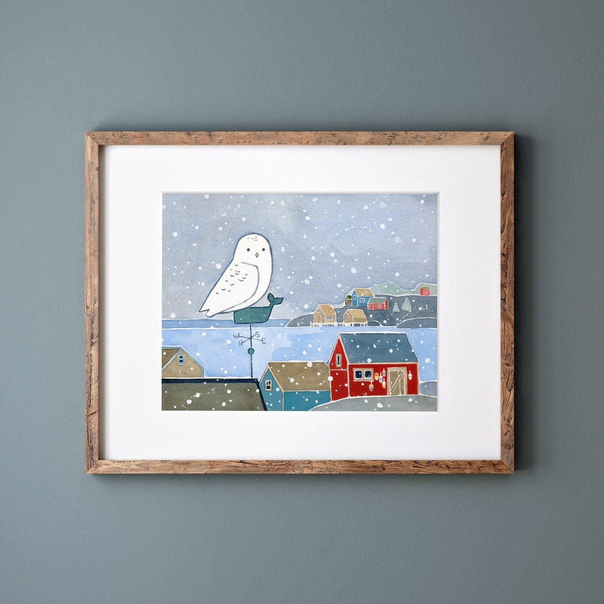 Snowy Owl Coastal New England Print
