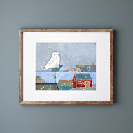 Snowy Owl Coastal New England Print