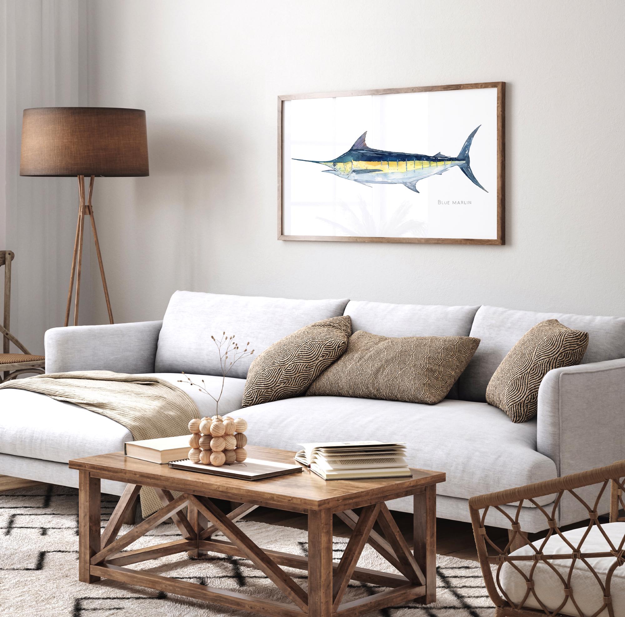 Blue Marlin Print