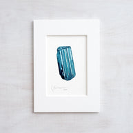 Original Tourmaline Crystal Watercolor Painting