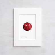 Original Garnet Crystal Watercolor Painting
