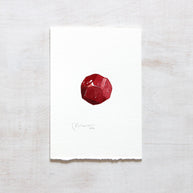 Original Garnet Crystal Watercolor Painting