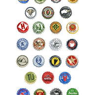 Bottlecaps Alphabet Print