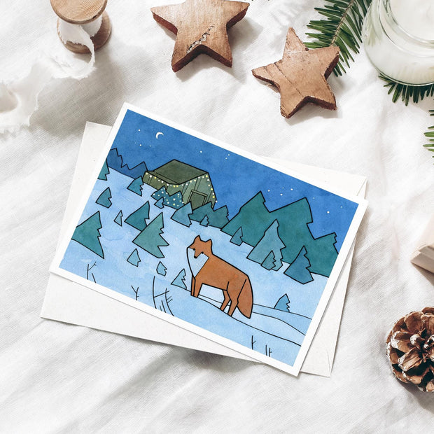 Red Fox Christmas Card