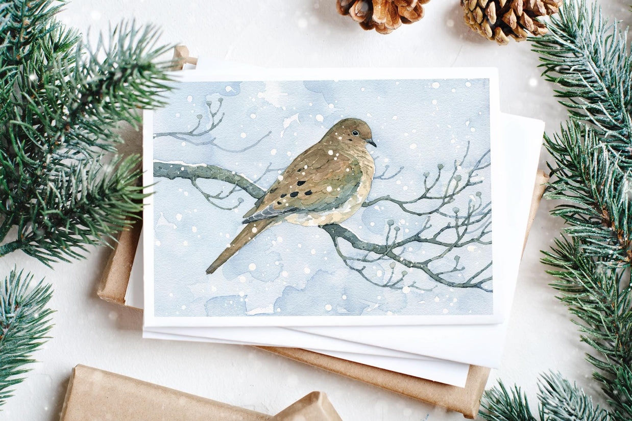 Winter Birds Watercolor Card Set II