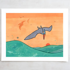 Dinosaur Illustration Prints: Children’s Wall Art Set