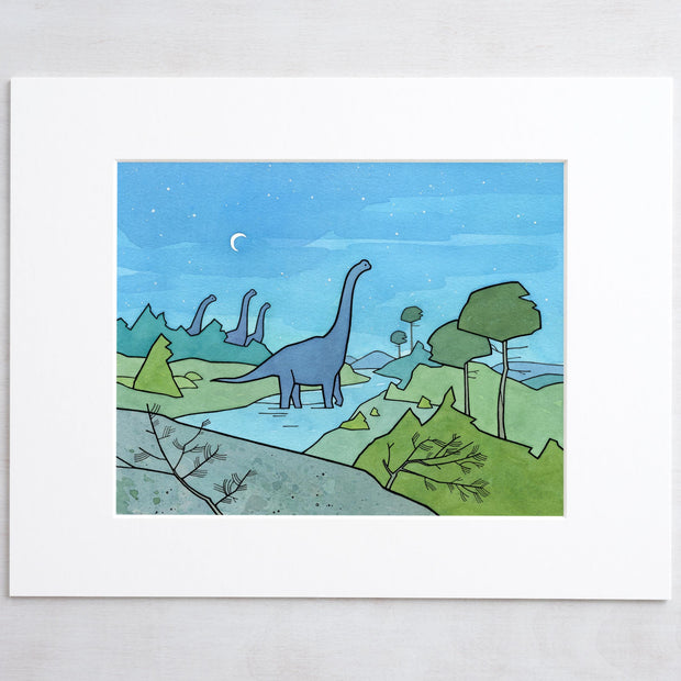 Dinosaur Illustration Prints: Children’s Wall Art Set