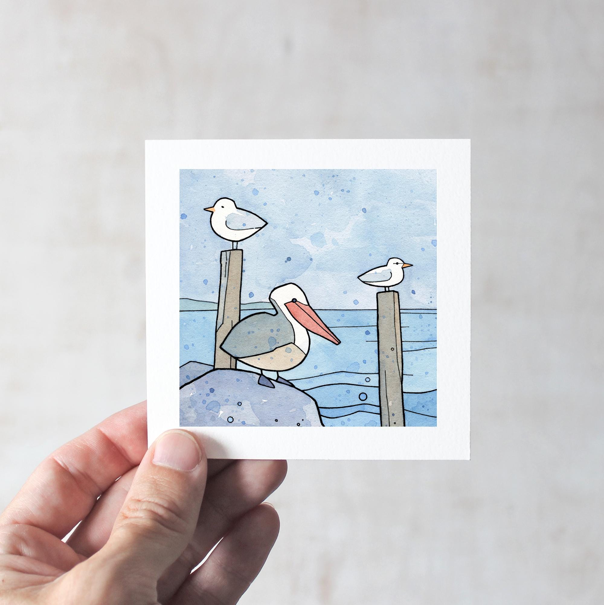 Pelican Gull and Tern Print